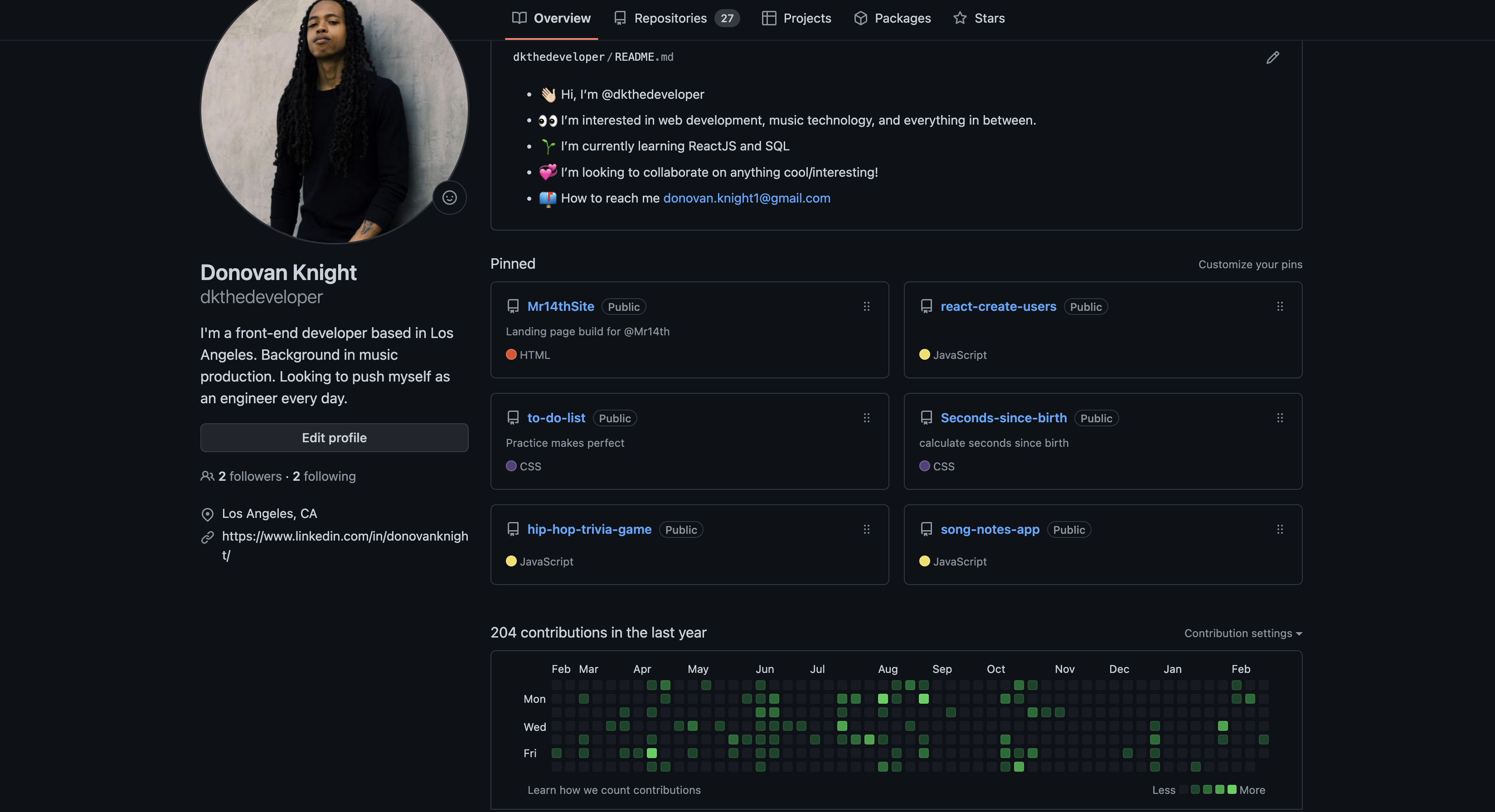 GitHub page